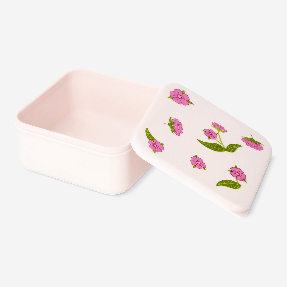BOX SNACK W CHERRY BLOSSOM PRINT PLASTIC LARGE 11.8X11.8X5.5