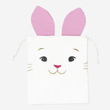 BAG COTTON DRAWSTRING RABBIT WITH EARS 20 X 20 CM