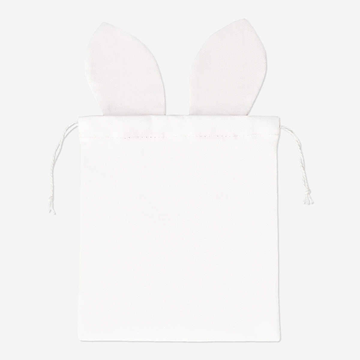 BAG COTTON DRAWSTRING RABBIT WITH EARS 20 X 20 CM
