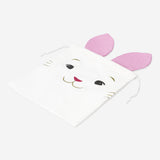 BAG COTTON DRAWSTRING RABBIT WITH EARS 20 X 20 CM