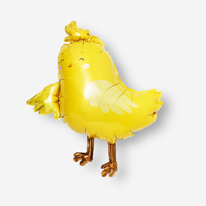 Sarı Civciv Şeklinde Parlak Balon 81 cm
