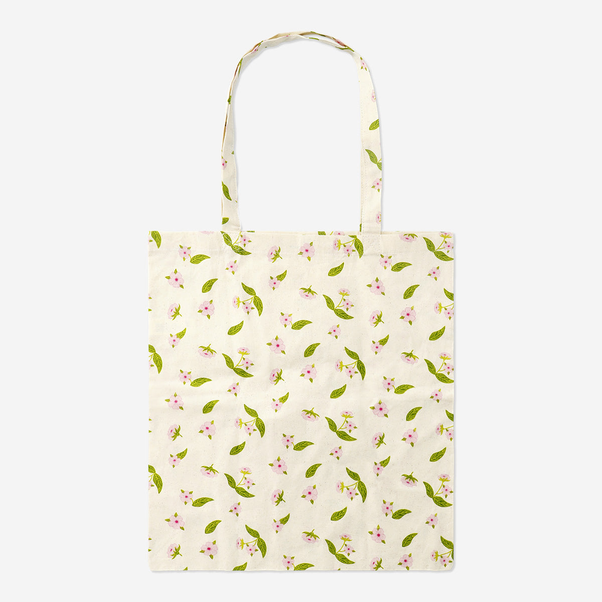 TOTE BAG CHERRY BLOSSOM PRINT OFF WHITE