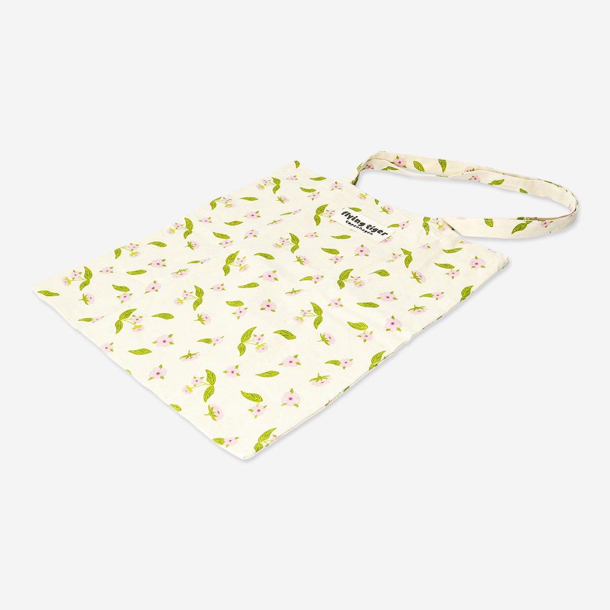 TOTE BAG CHERRY BLOSSOM PRINT OFF WHITE