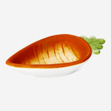 TRAY SERVING SHAPE AS CARROT ORANGE/GREEN SMALL SIZE
