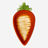 TRAY SERVING SHAPE AS CARROT ORANGE/GREEN SMALL SIZE