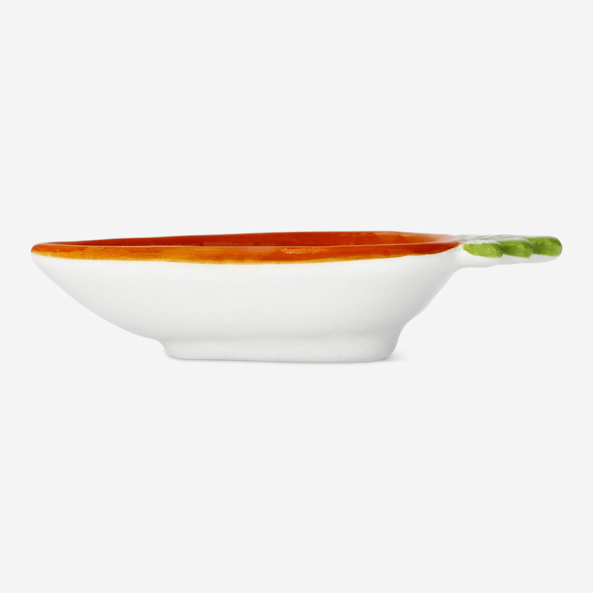 TRAY SERVING SHAPE AS CARROT ORANGE/GREEN SMALL SIZE