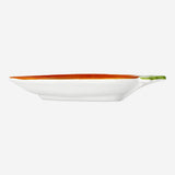 TRAY SERVING SHAPE AS CARROT ORANGE/GREEN MEDIUM SIZE