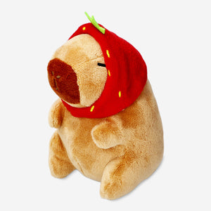 Çilek Şapka Detaylı Peluş Kapibara
