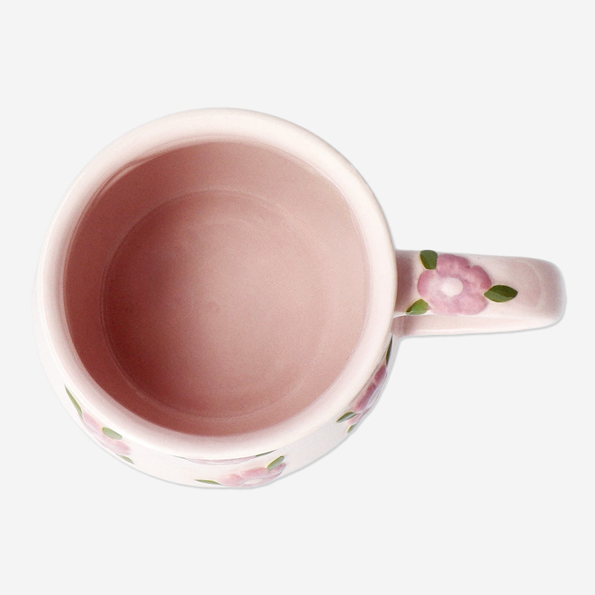 MUG W HANDLE EMBOSSED CHERRY BLOSSOM