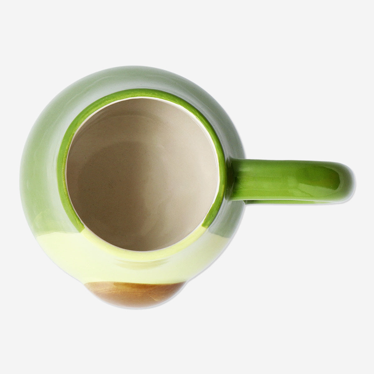 MUG WITH HANDLE AVOCADO SHAPE GREEN