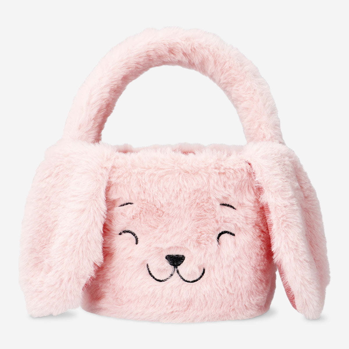 Pembe Peluş Tavşan Şeklinde Sepet