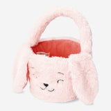 Pembe Peluş Tavşan Şeklinde Sepet
