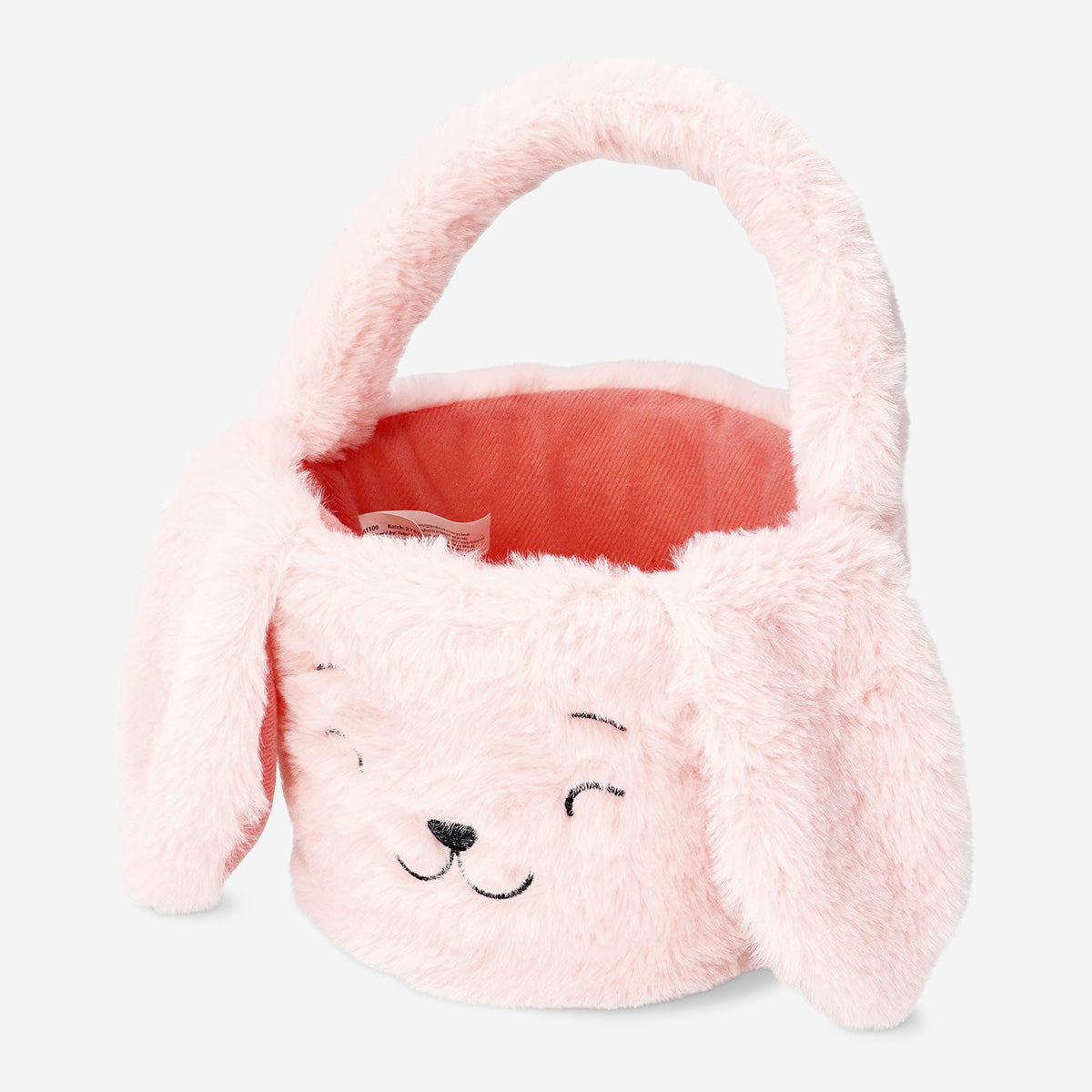 Pembe Peluş Tavşan Şeklinde Sepet