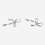 EARRINGS SILVER BOWS 2PC