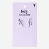 EARRINGS SILVER BOWS 2PC