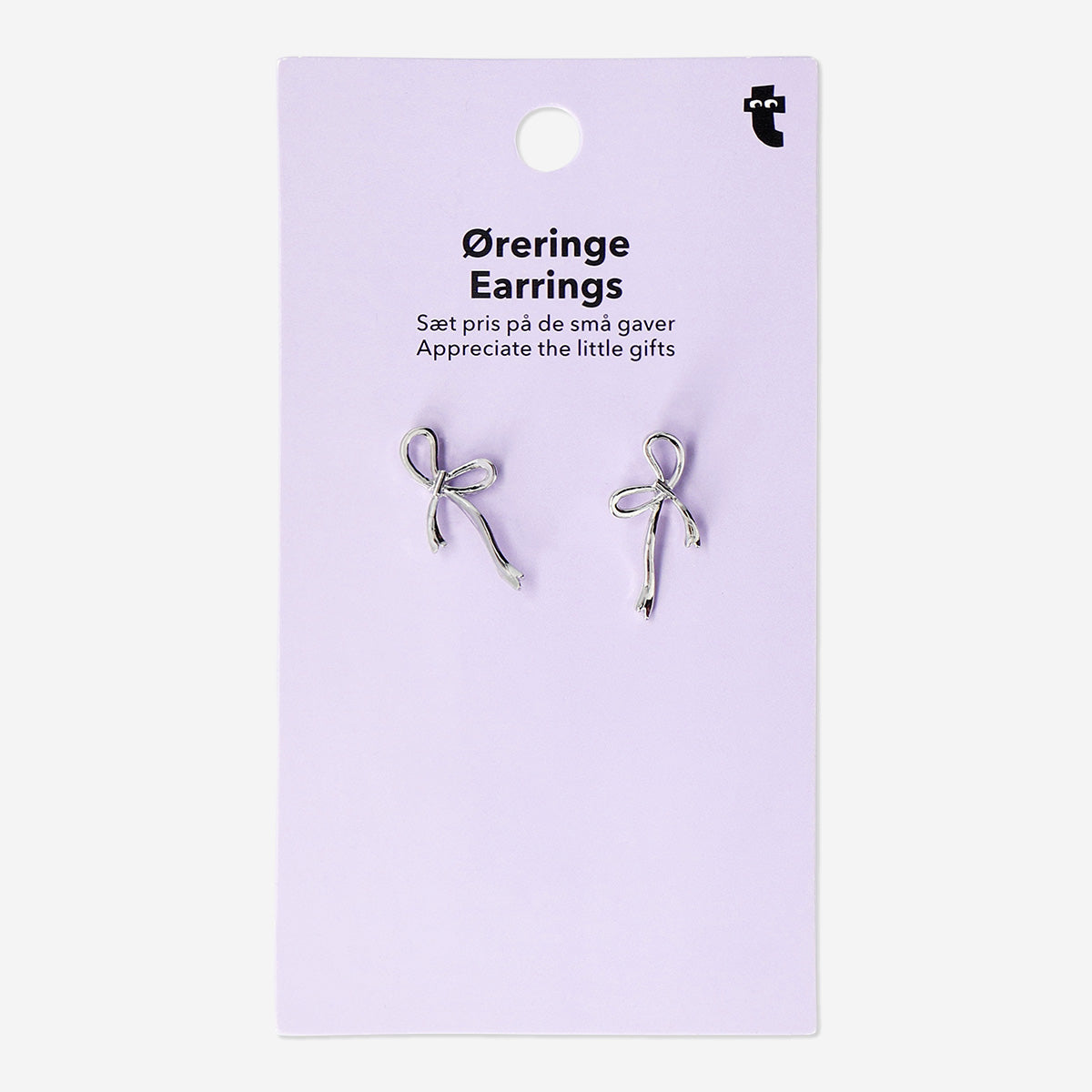 EARRINGS SILVER BOWS 2PC