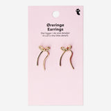 EARRINGS BOW OVERSIZE THROUGH-EAR 2PC