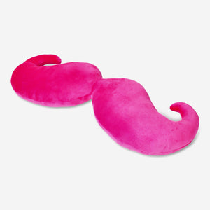Pembe Bıyık Şeklinde Yastık 20 cm x 60 cm