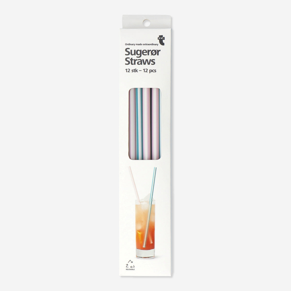 REUSABLE STRAWS PP 12 PCS