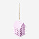 LANTERN FOR LED METAL AS HOUSE SMALL PINK