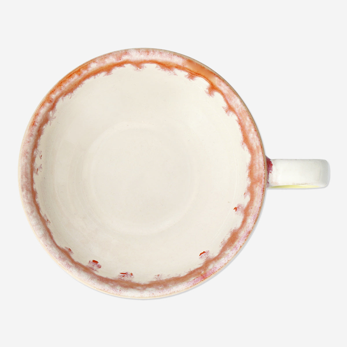 MUG W HANDLE CERAMIC RUNNING GLAZE