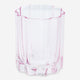 DRINKING GLASS IN SPRAYED GLASS FLOWER SHAPE PINK