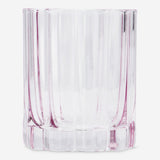 DRINKING GLASS IN SPRAYED GLASS FLOWER SHAPE PINK