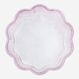 DRINKING GLASS IN SPRAYED GLASS FLOWER SHAPE PINK