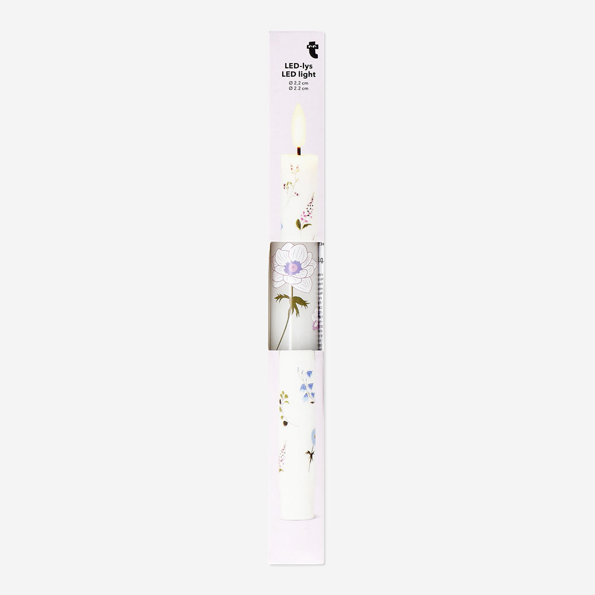 Çiçek Desenli LED Mum 24 cm