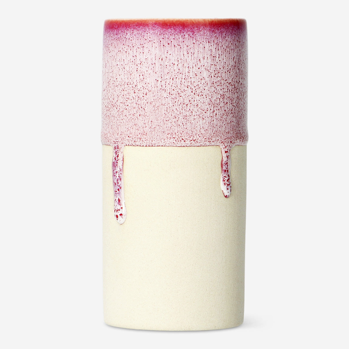 VASE CYLINDER DIA 5,5 CM RUNNING GLAZE
