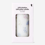 Çiçek Desenli LED Mum 10 cm