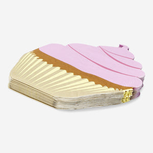 16'lı Pembe Cupcake Şeklinde Kağıt Peçete