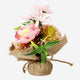 ARTIFICIAL FLOWERS RECYCLED PE IN JUTE PINK