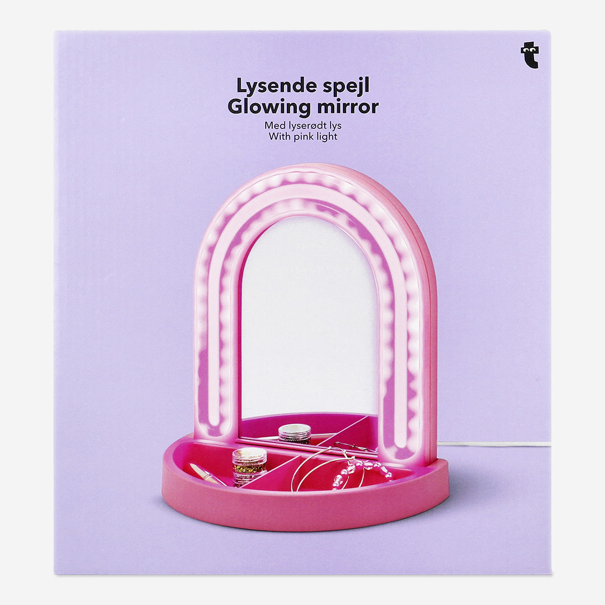 Pembe LED Işıklı Masa Aynası