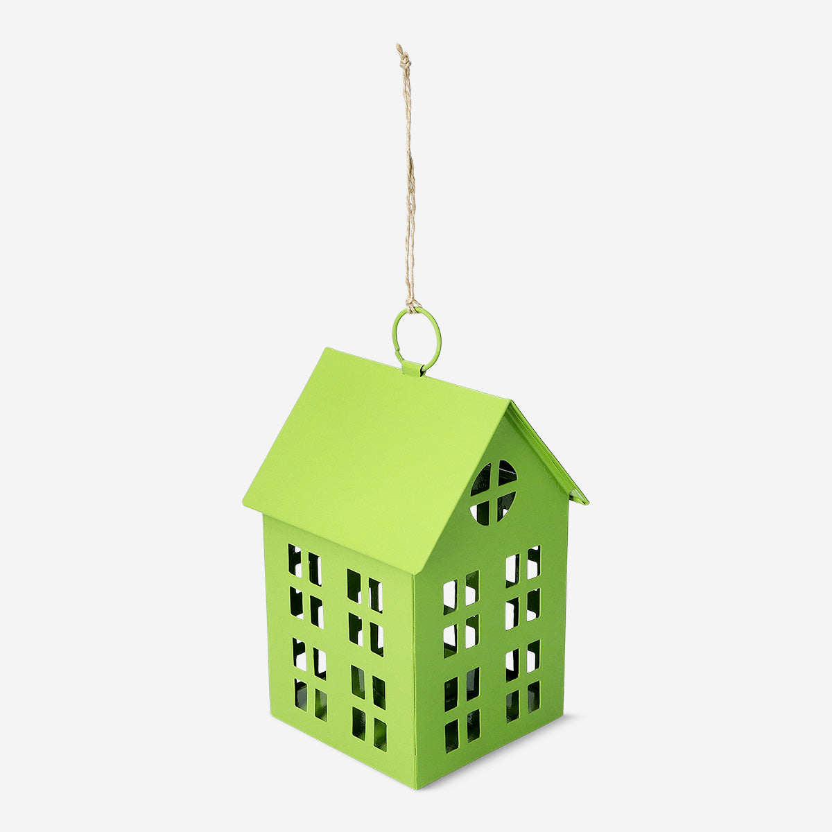 LED LANTERN METAL AS HOUSE GREEN
