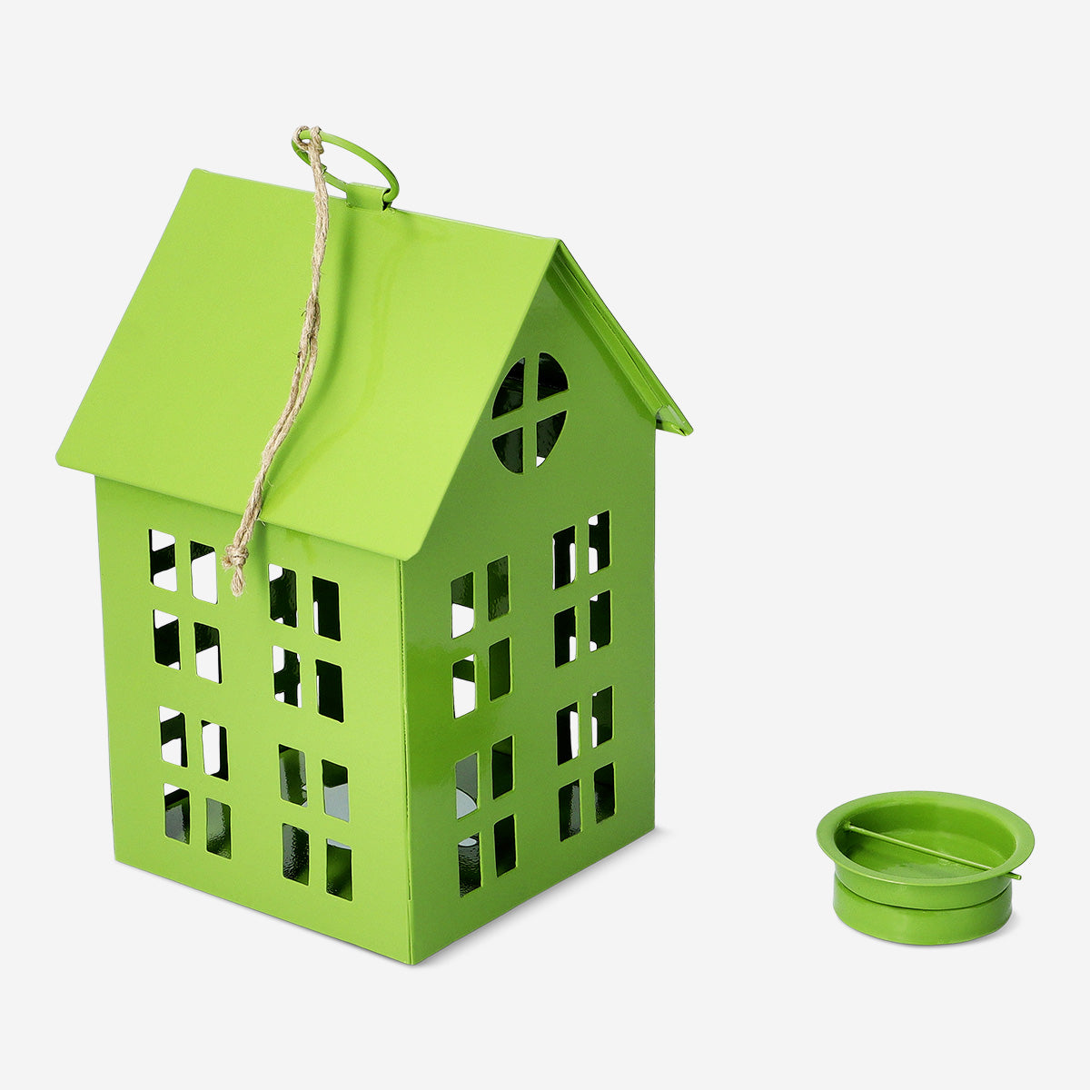 LED LANTERN METAL AS HOUSE GREEN