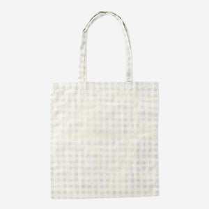 TOTE BAG BUNNY BLUE CHECKS