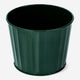 POT ZINC DIA 10 H: 8CM DARK GREEN