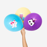 6'lı Hayvan Desenli Çok Renkli Balon Seti