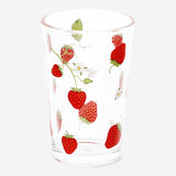 Çilek Desenli Cam Bardak 220 ml