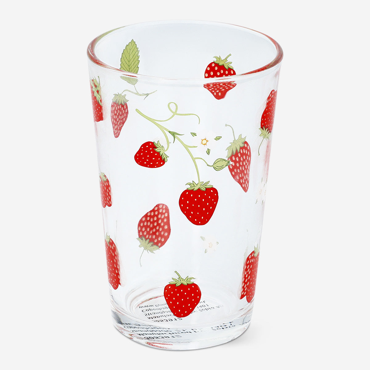 Çilek Desenli Cam Bardak 220 ml