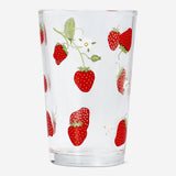 Çilek Desenli Cam Bardak 220 ml
