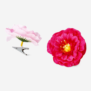 2'li Pembe Dekoratif Çiçek