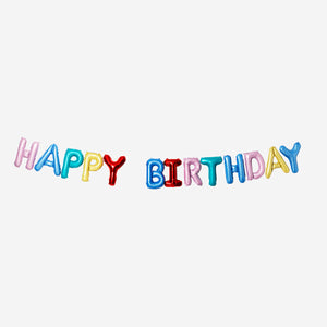 "Happy Birthday" Yazılı Renkli Balon