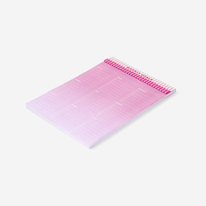Pembe Hedefli Haftalık Planlayıcı Not Defteri A5
