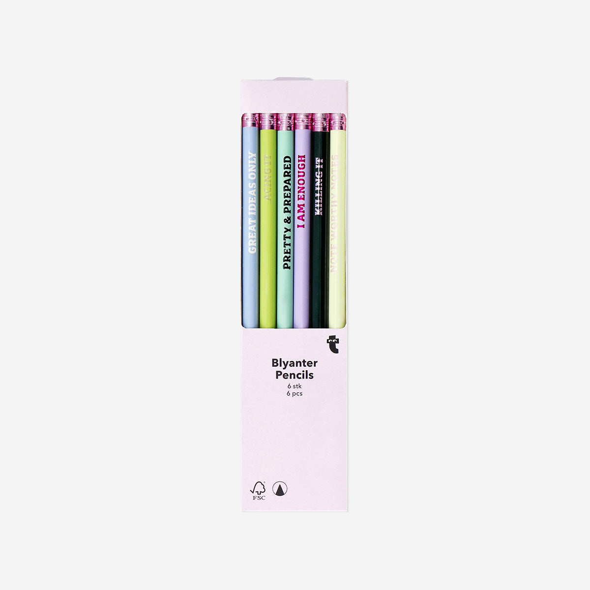 PENCILS W. STATEMENTS 6 PCS
