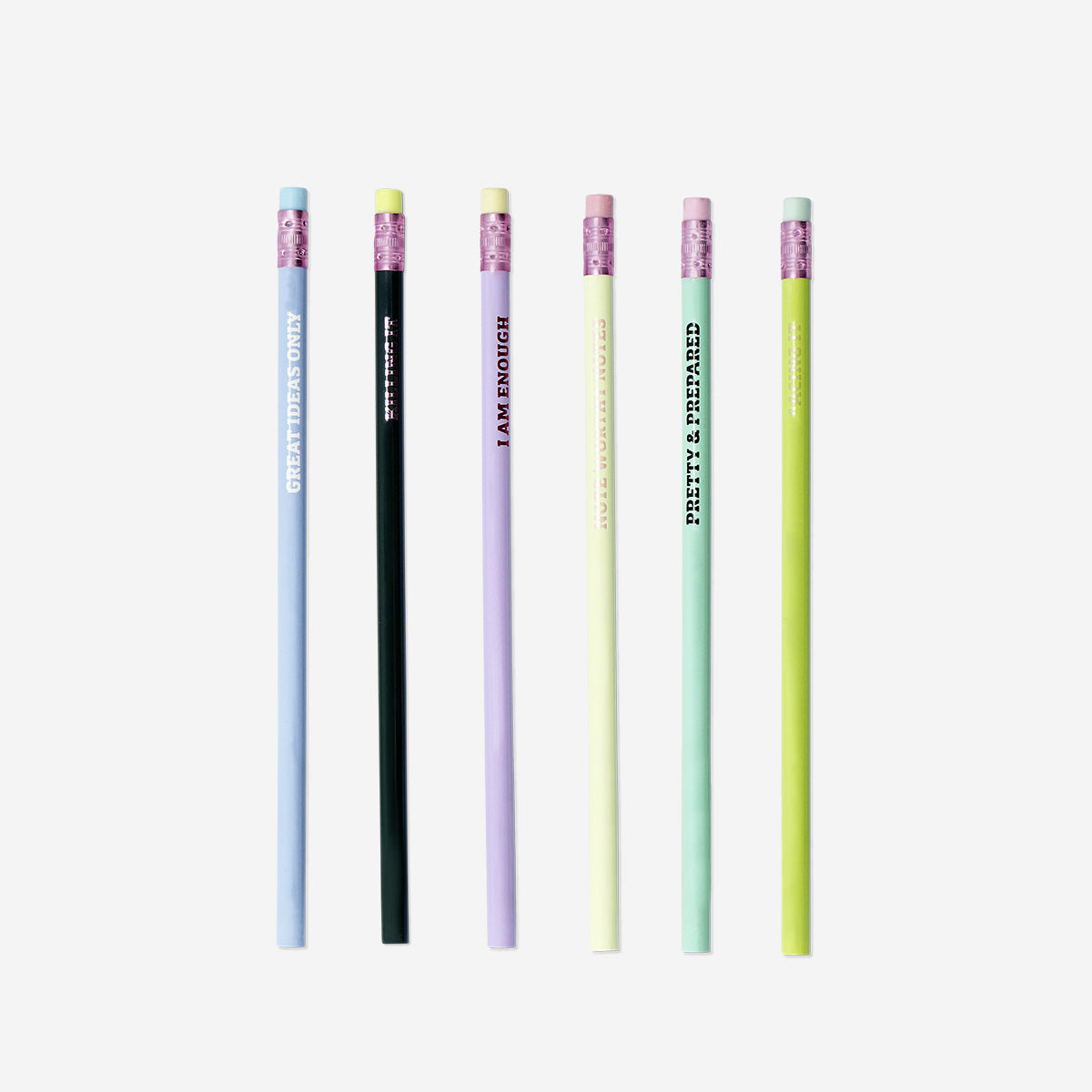 PENCILS W. STATEMENTS 6 PCS