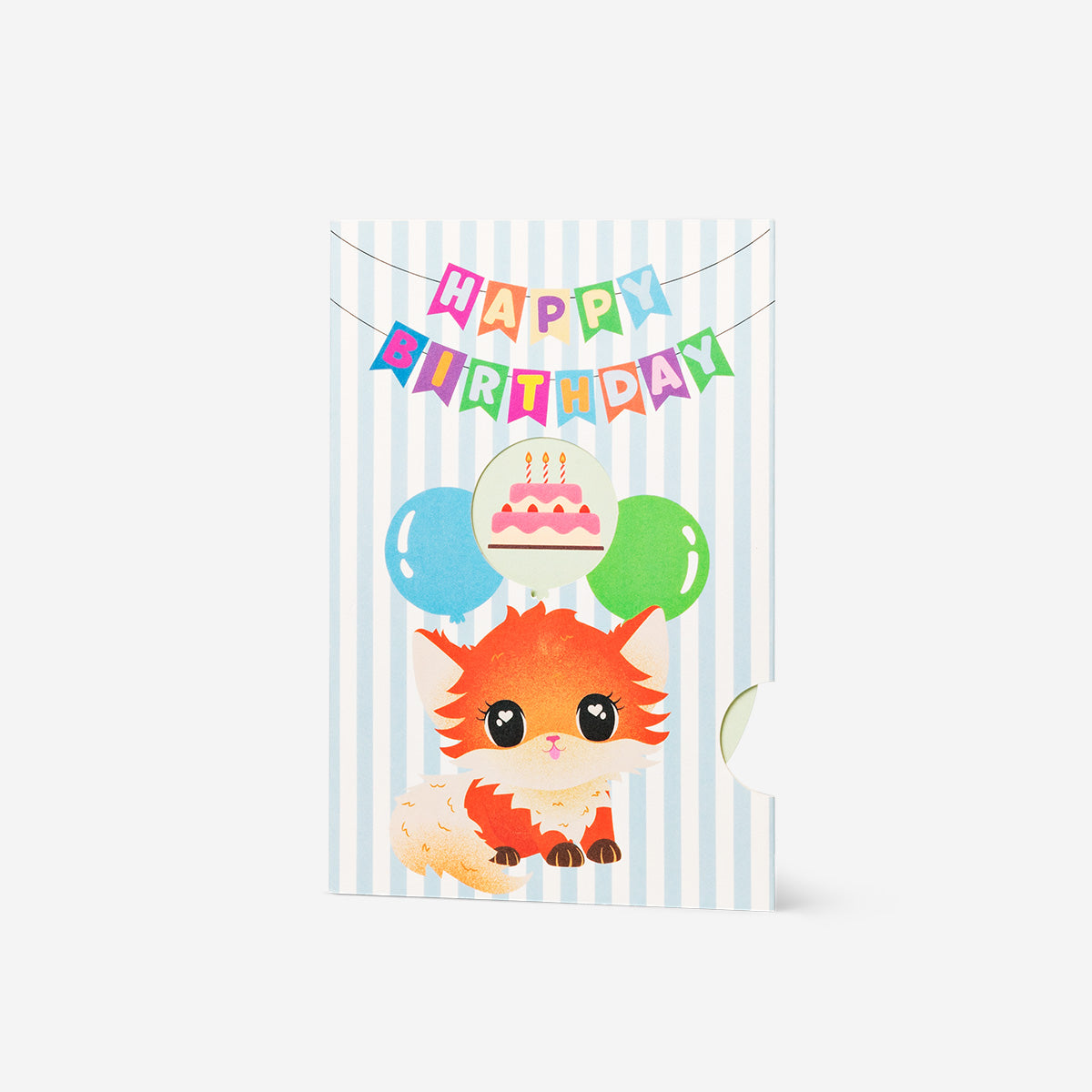 Kedi Desenli Doğum Günü Kartı