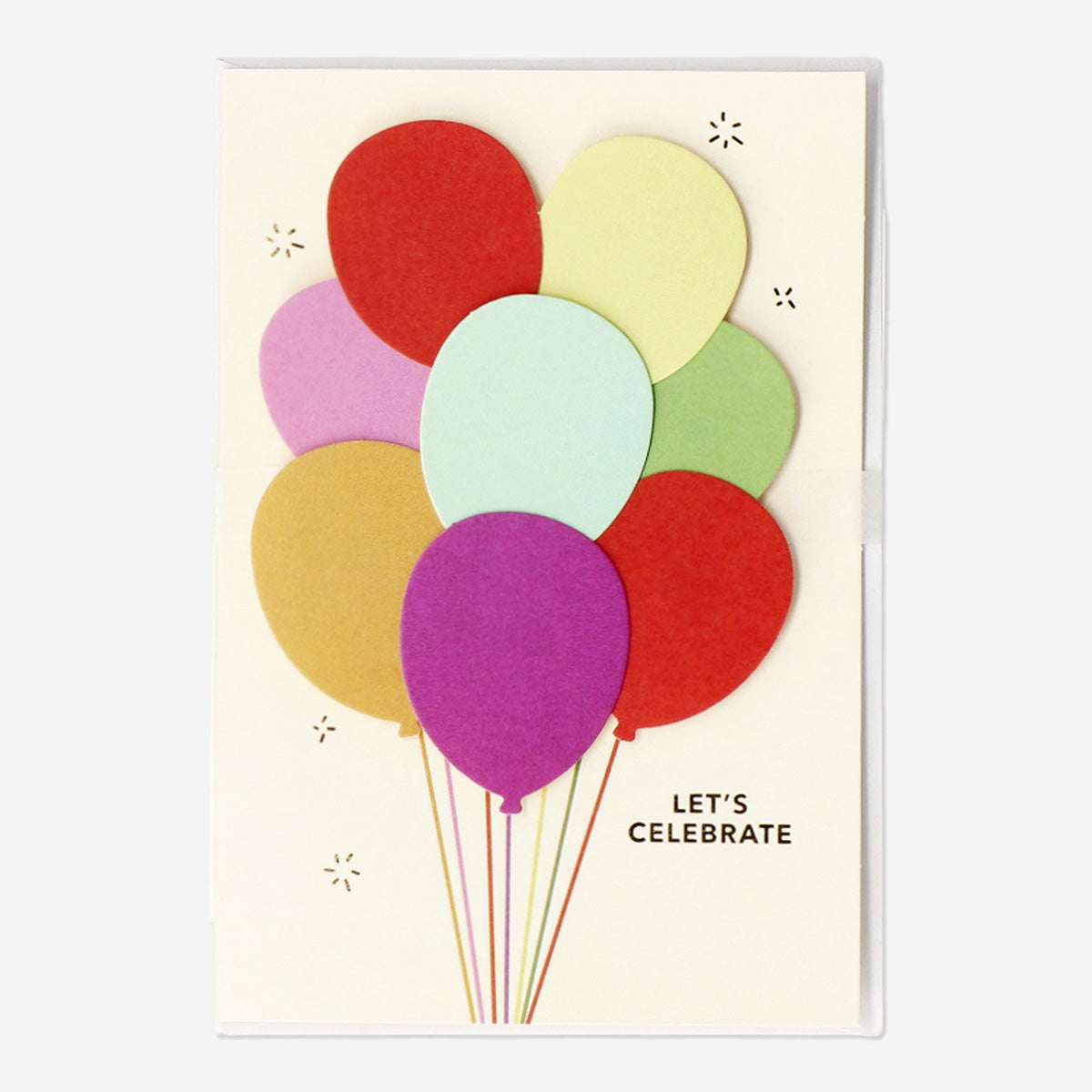 CARD W ENVELOPE LAYERS BALLONS