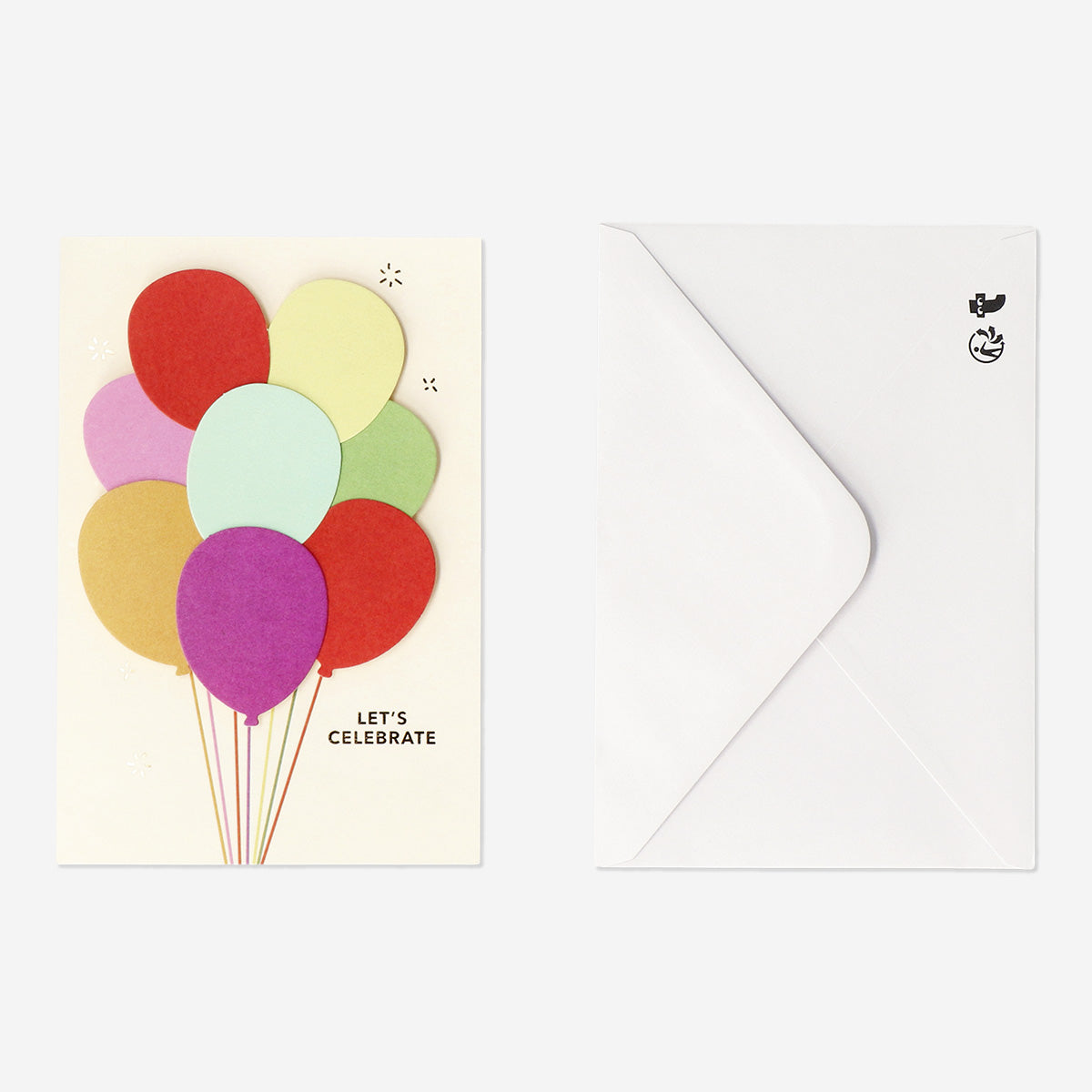 CARD W ENVELOPE LAYERS BALLONS